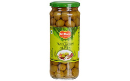 Del Monte Plain Green Olives  Glass Jar  450 grams